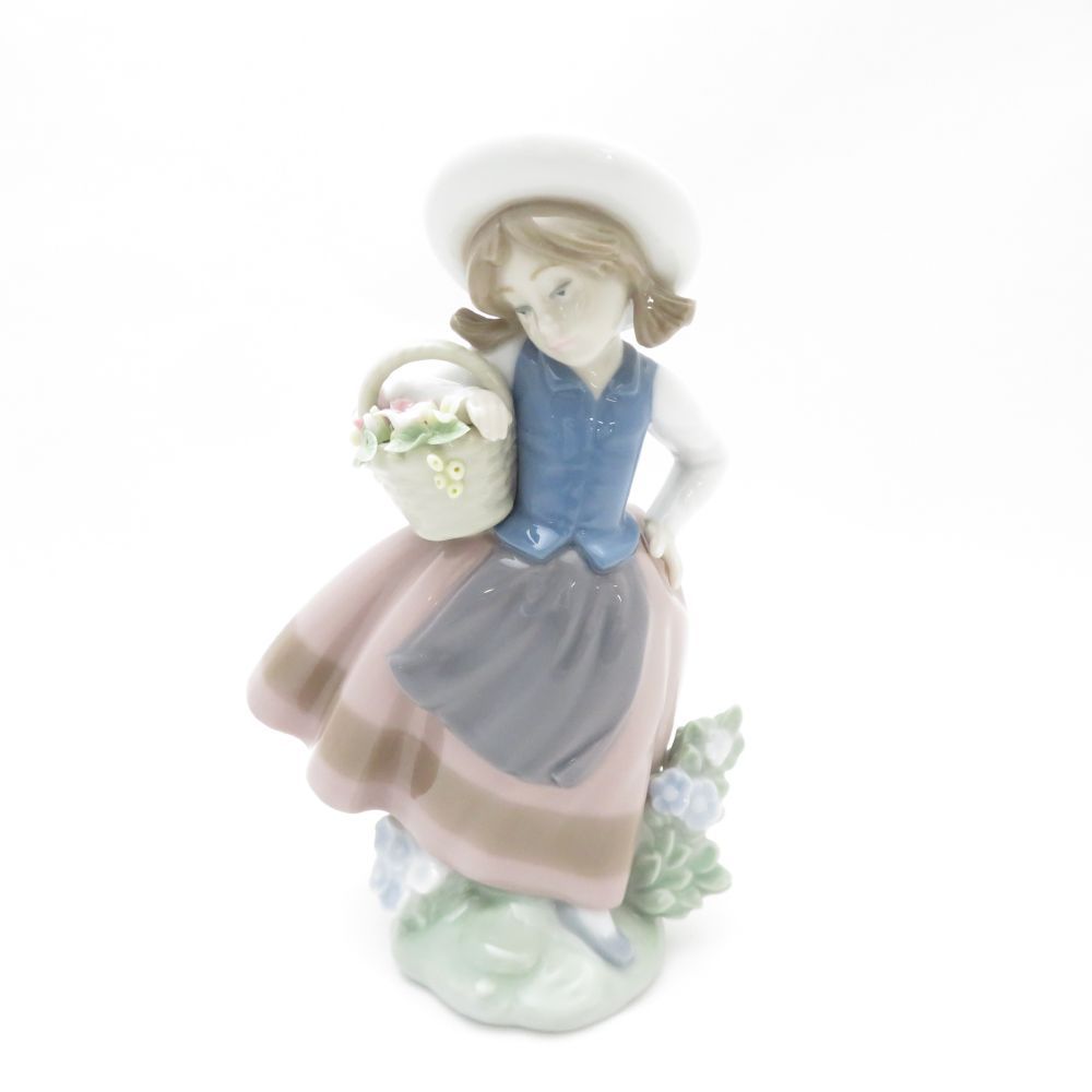 LLADRO リヤドロ 5221 甘い花の香り フィギュリン 少女 フラワー 置物 陶器人形 インテリア SU10533D2 