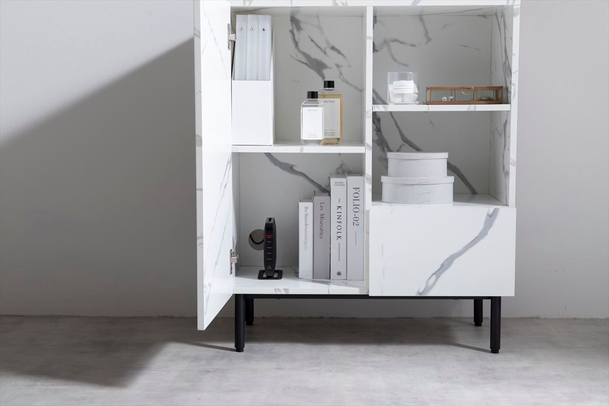 大人可愛いマントルピース 収納ラック 幅80cm 完成品 [6699] クーポン