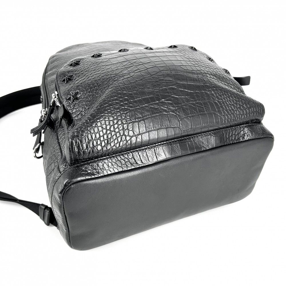 JIMMY CHOO スタースタッズ リュック クロコ型押し 衝撃価格】 ジミー