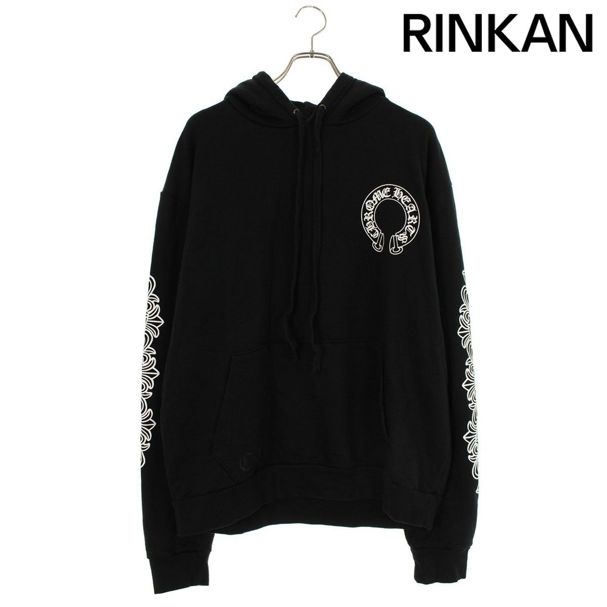 送料込♪【CHROME HEARTS】ホースシュー フローラル パーカー クロムハーツ SWTSHRT PLV 袖フローラルバックホースシュー