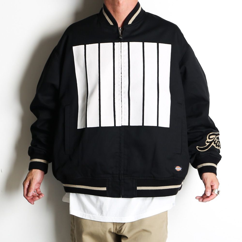 FACETASM × DICKIES / ジャケット/3/コットン/BLK/kr-jk-m14 SALE】【FACETASM/ファセッタズム】× DICKIES / 7 BARS STADIUM JACKET