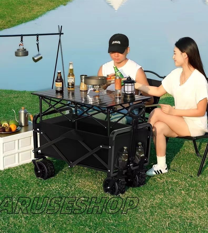 大好評 KT キャリーワゴン 折りたたみ式 大容量収納 キャリーカート コンパクト 耐荷重80kg ショッピングカート 荷物 移動 キャンプ 大容