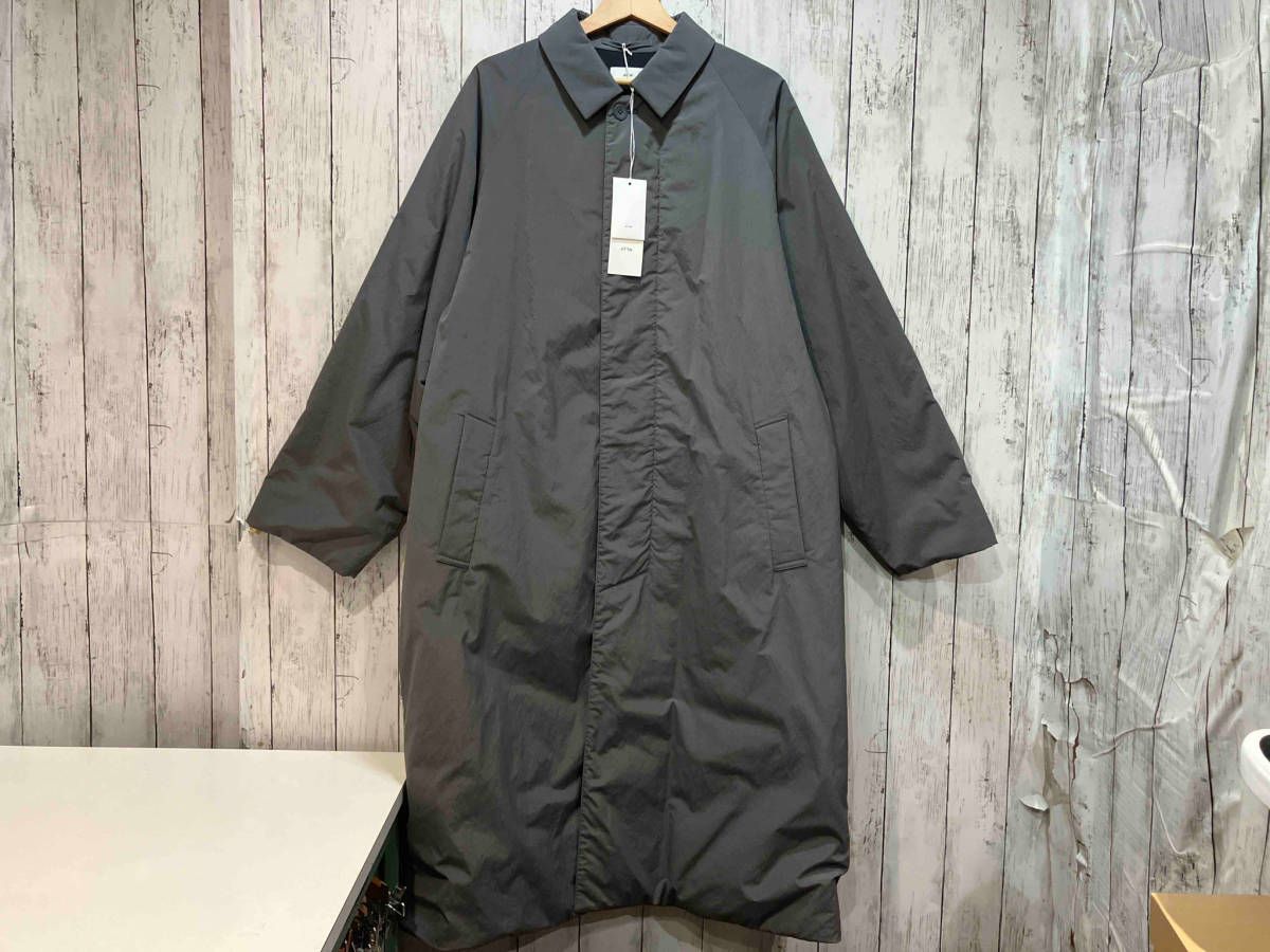 ATON エイトン TECHNO COTTON UNISEX スランカラーコート サイズ06 チャコールグレー 