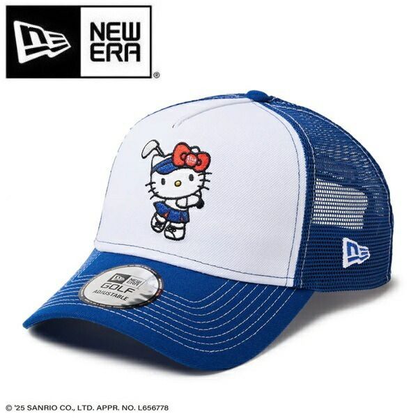 最終お値下げハローキティ トラッカーキャップ ホワイト(NEW ERA） NEW ERA ニューエラ キャップ 帽子 9FORTY A-Frame トラッカー