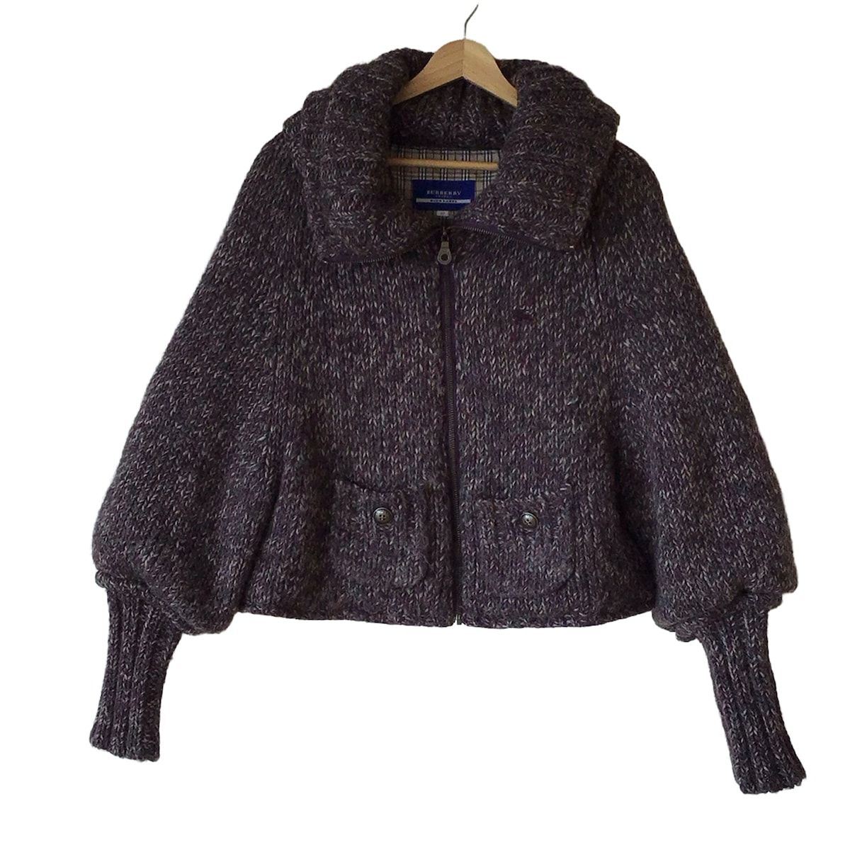 BURBERRY BLUE LABEL 紫色ダウンジャケット　38 BURBERRY BLUE LABEL」 ダウンジャケット 38 パープル