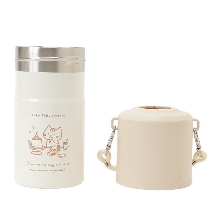 2月26日入荷予定 Fuku Fuku Nyanko スイーツカフェ ペットボトルクラー ふくふくにゃんこ 水筒 保温 500ml 600ml クーラーボックッス 学校 会社 ピクニック キャンプ  プレゼント 猫 ねこ ネコ お弁当 ランチ 猫の日
