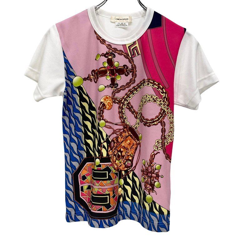 COMME des GARCONS 19SS スカーフポリエステルカットソー Tシャツ The Beauty of Unfinish 未完成が持つ美しさ レディース COMME des GARCONS 19SS スカーフポリエステルカットソー Tシャツ The