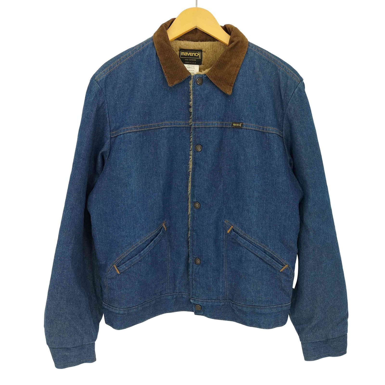 マーベリック MAVERICK USA製 ボア デニムトラッカージャケット メンズ
