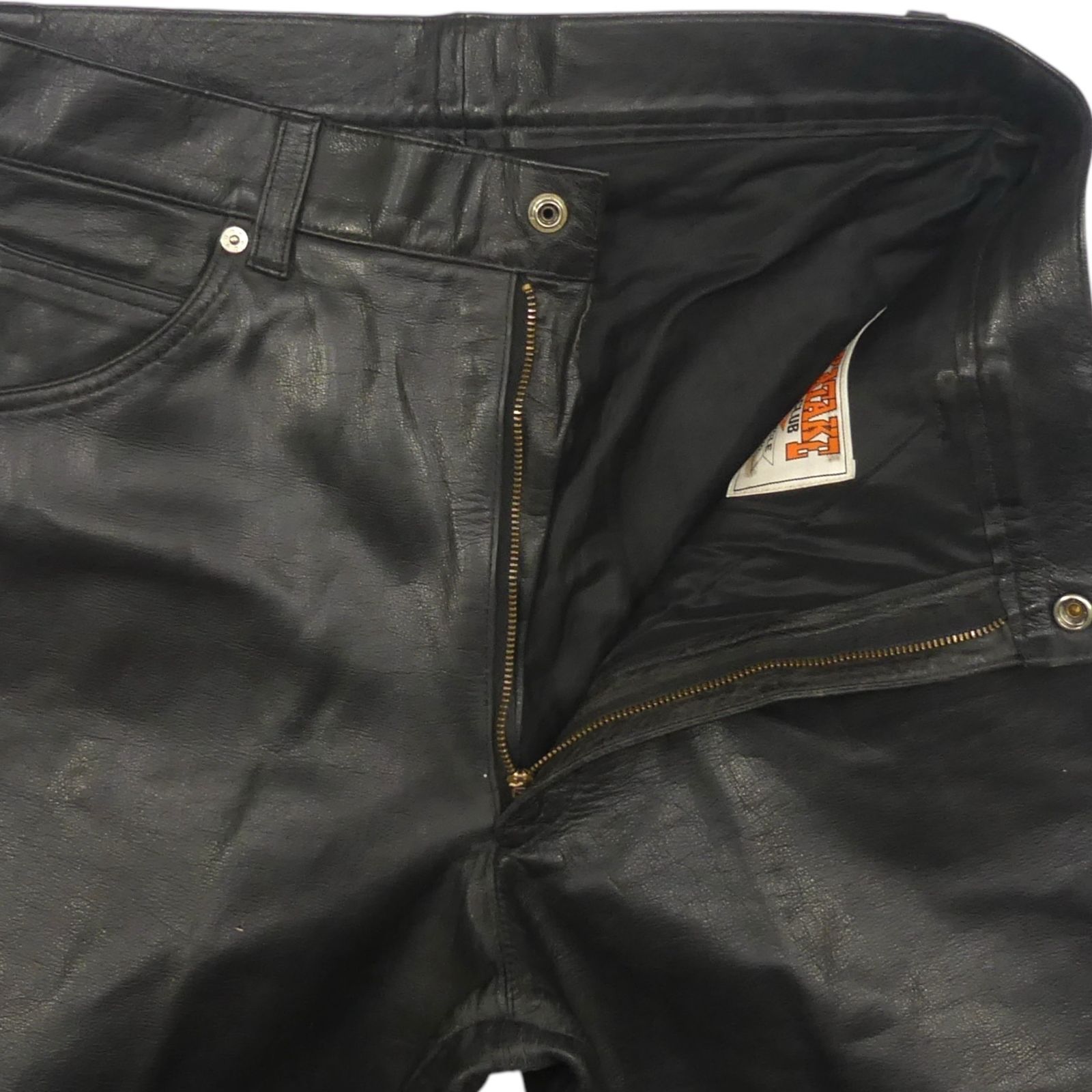 ナカタケ製　革パンツ　LLサイズ ナカタケ製 革パンツ LLサイズ 牛革 レザーパンツ ツータック