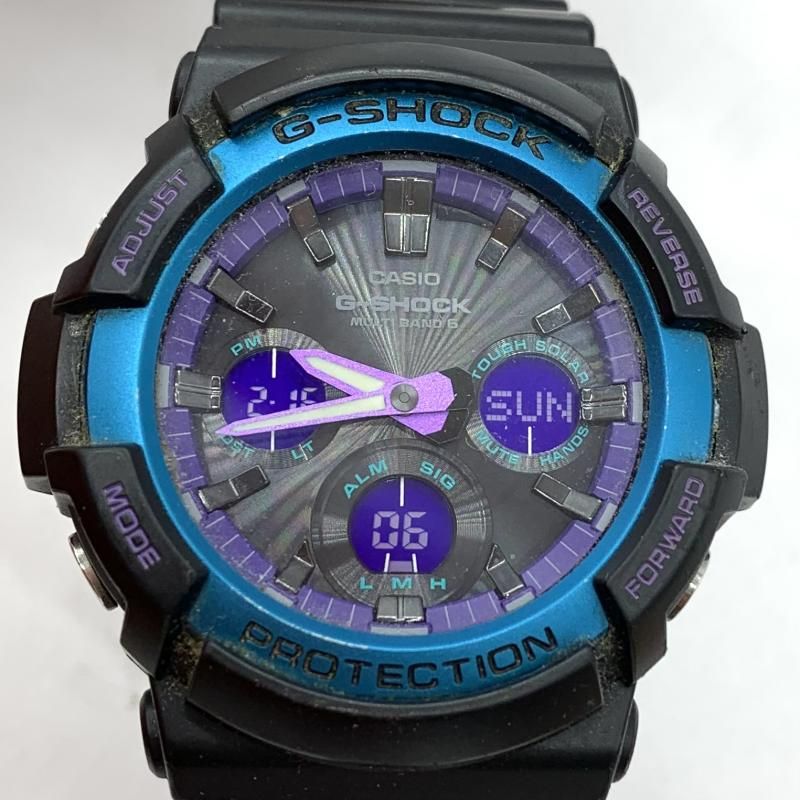 中古】CASIO G-SHOCK GAW-100BL-1AJF カシオ ジーショック 電波