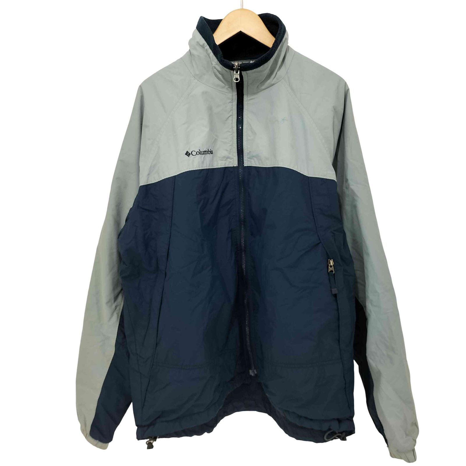 コロンビアスポーツウェア Columbia Sportswear 90-00s  VERTEX Fleece Lining Nylon Jacket フリースライナー ジップアップ ナイロンジャケット メンズ import：L 