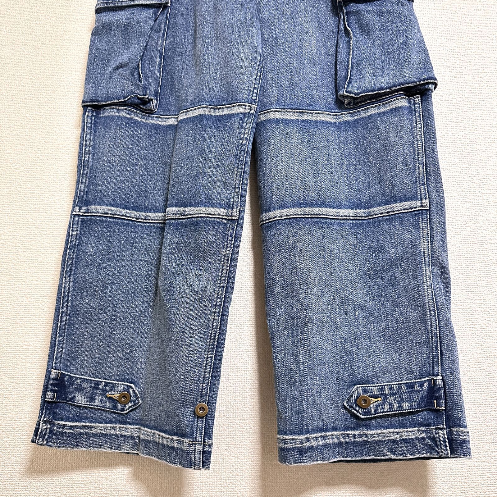 Spick&Span スピック&スパン 23SS 5 1/2 カーゴラインデニム バギー