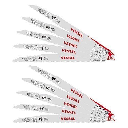 ベッセル VESSEL ライノブレード SBR-0425-10 山数 10-amp 14山 全長 250mm 入数 10枚 セーバーソー レシプロソー 替刃 解体 設備 建築 板金