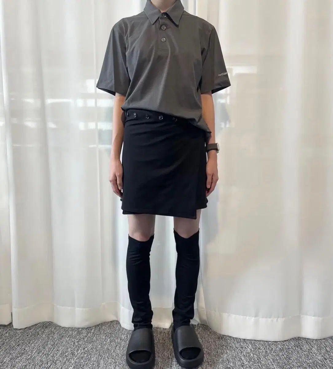 jichoi comfort 22 ー 004 ラップスカート 黒 JiCHOI(ジチョイ