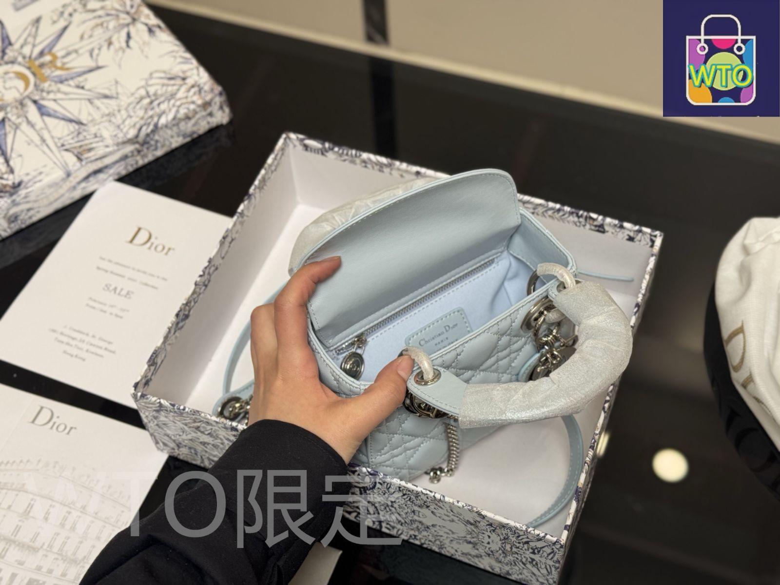 今日特価】Dior Lady Dior オートチェーン ミニバッグ-WTO輸入2