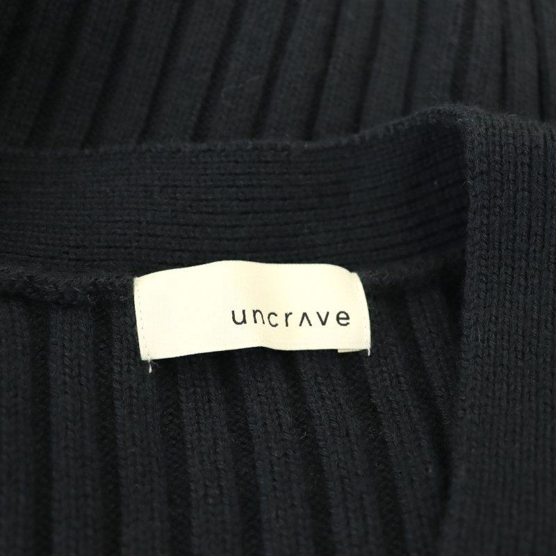 アンクレイヴ uncrave 23AW 洗える メリノウールショートカーディガン ニット 長袖 Vネック 2 紺 ネイビー /DO □OS - メルカリ