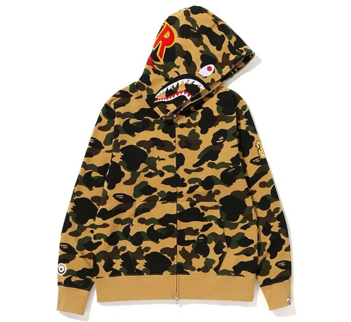 A BATHING APE カモフラージュシャークフードパーカー M COLOR CAMO