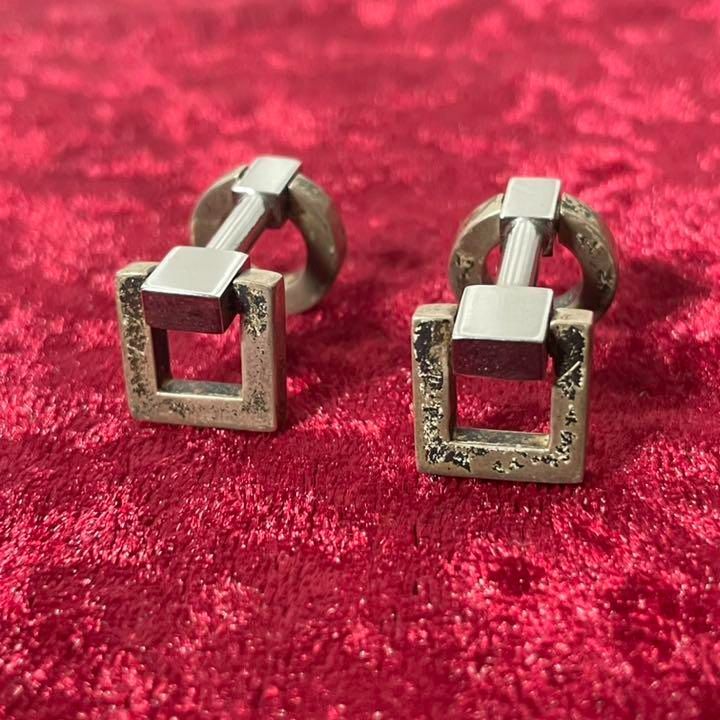 SV925 銀無垢 GUCCI グッチ リバーシブル カフス アクセサリー