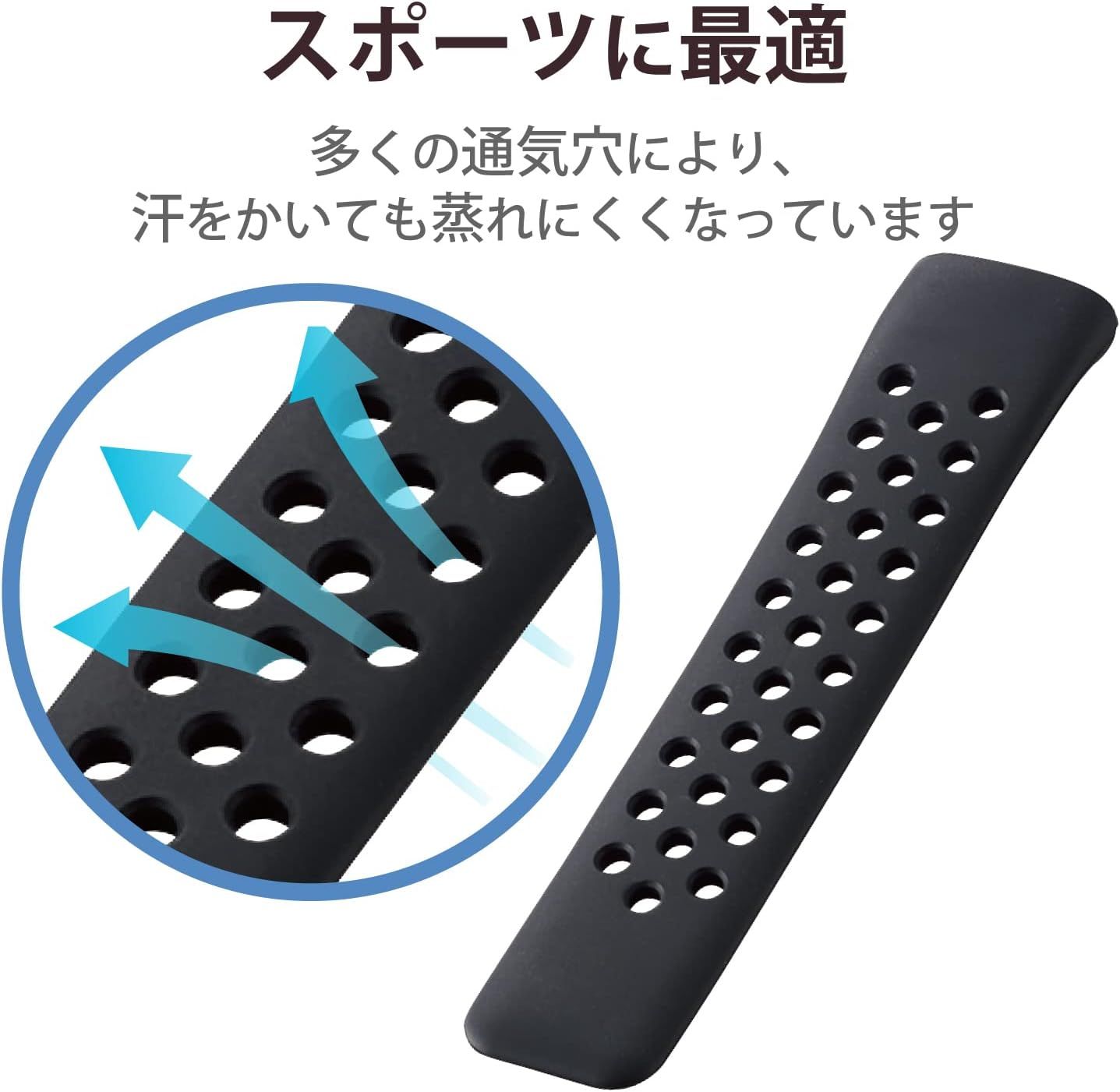 未使用品 エレコム Fitbit Charge5 シリコンバンド Mサイズ ブラック SW-FI221BDSCMBK【送料無料】【メール便でお送りします】代引き不可