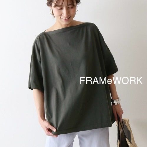 FRAMeWORK ボートネックワイドプルオーバー - メルカリ