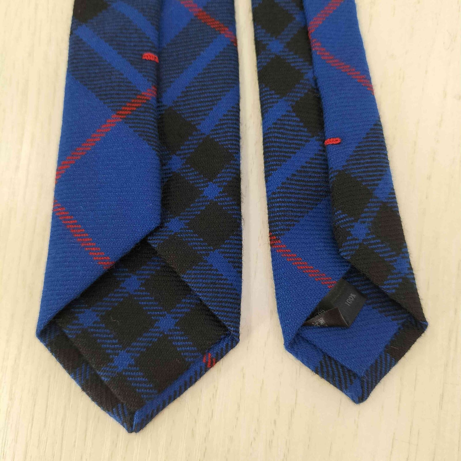 ✨美品✨Paul Smith　ポールスミス　ネクタイ　チェック柄　ブルー　ウール ポールスミス Paul Smith ウール チェック柄 ネクタイ メンズ