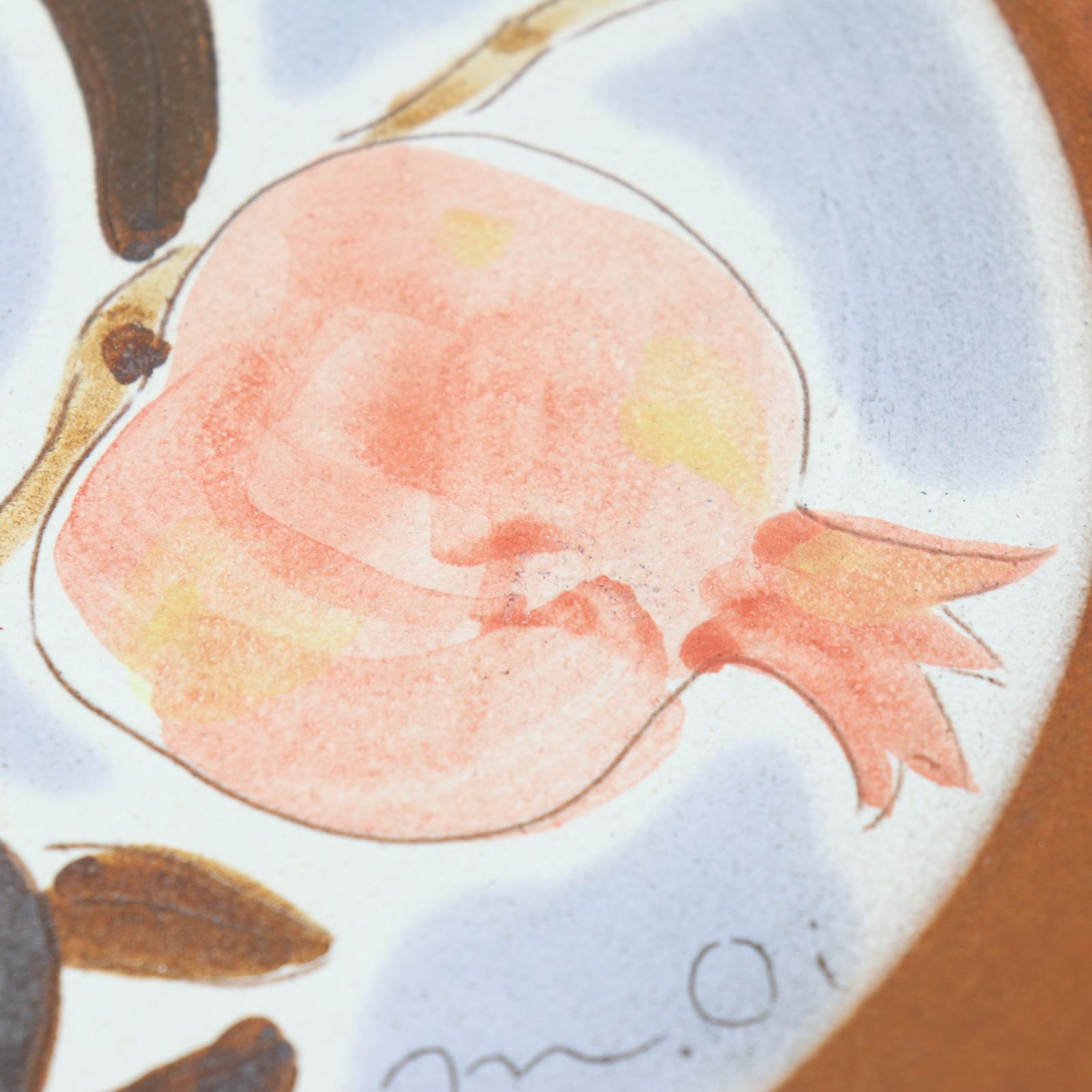 大幅値下】 大井正則 萩焼 玉祖窯 柘榴文陶板 作家物 アート オブジェ