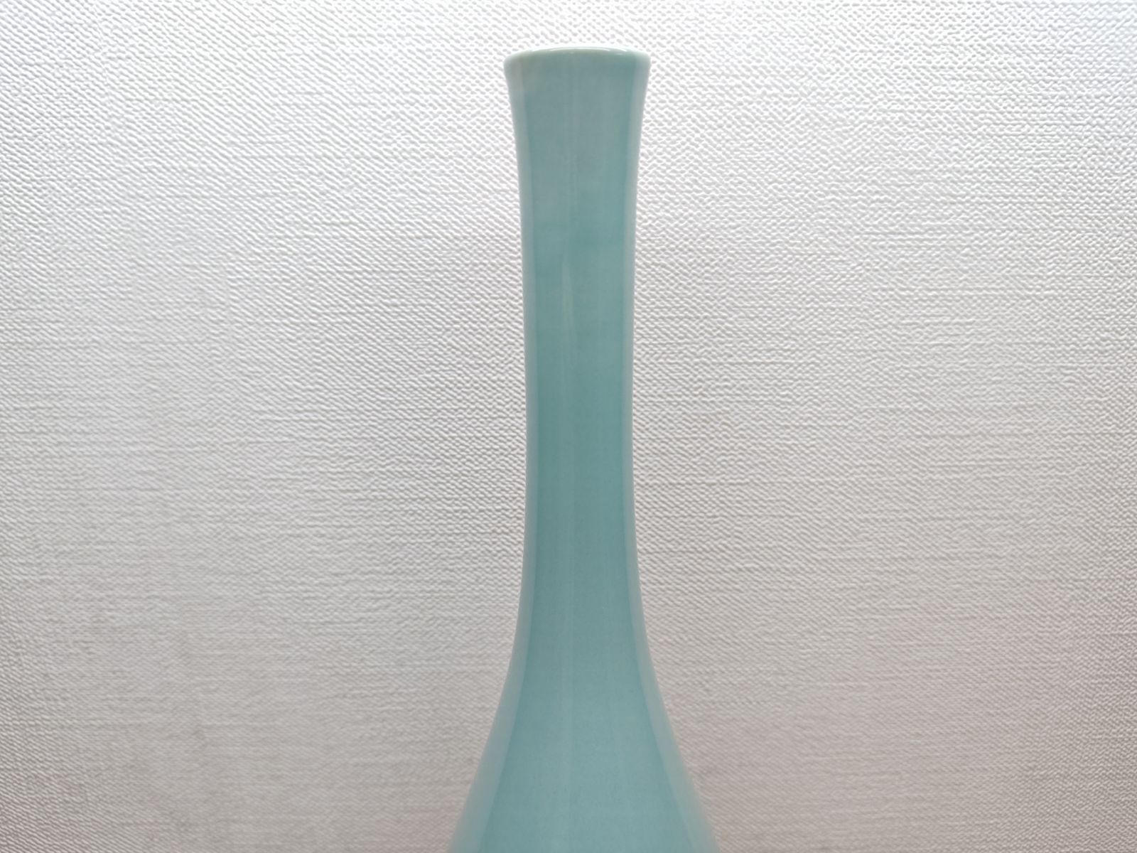 逢絢亭・新品】茶道具 花入 美濃焼 鶴首花入 青磁 金新窯 紙箱