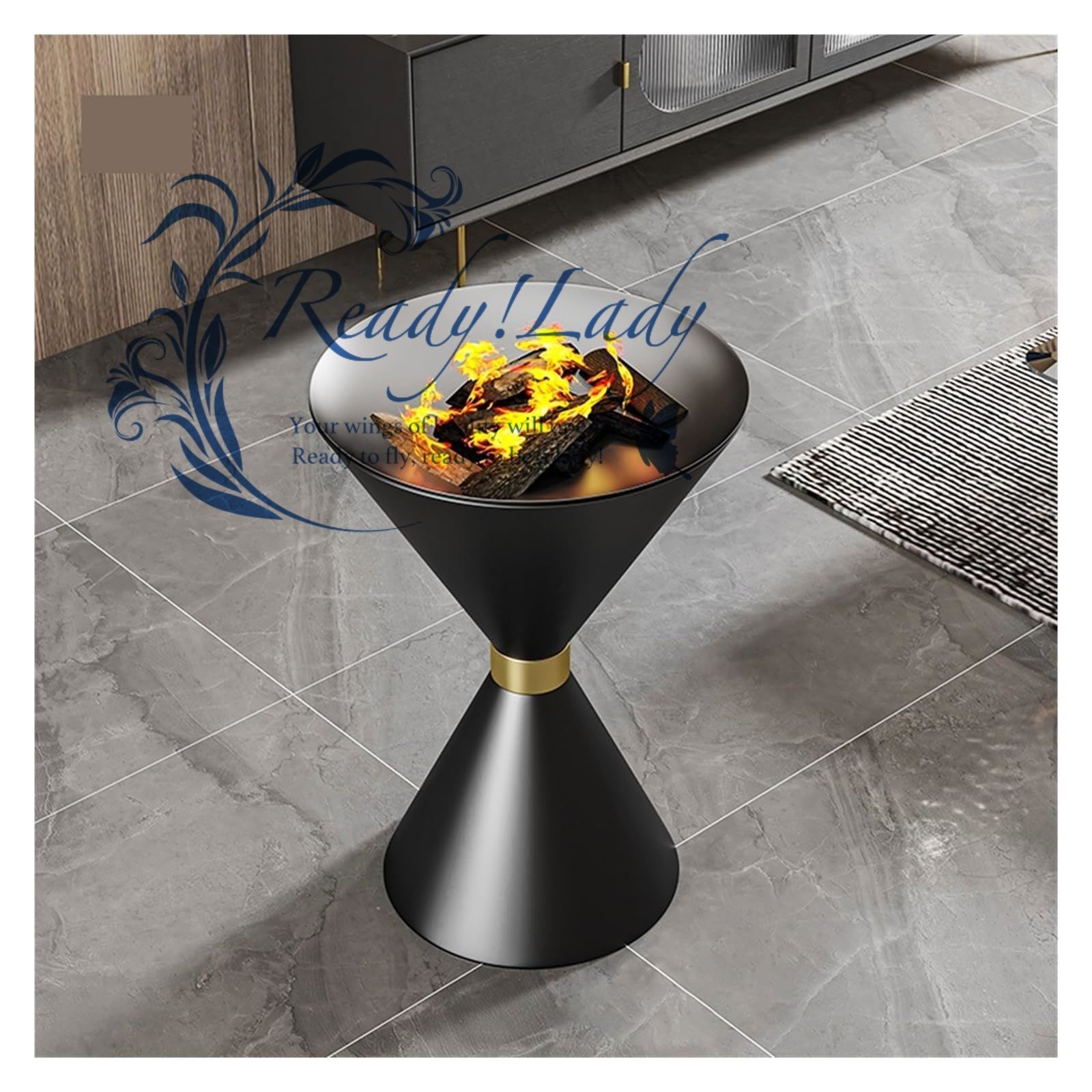 ファイヤーピット ファイヤーピットグリルストーブ屋内木炭ストーブ火鉢 テーブル家庭用薪ヒーター屋外グリルスタンド無煙火鉢 組み立て簡単