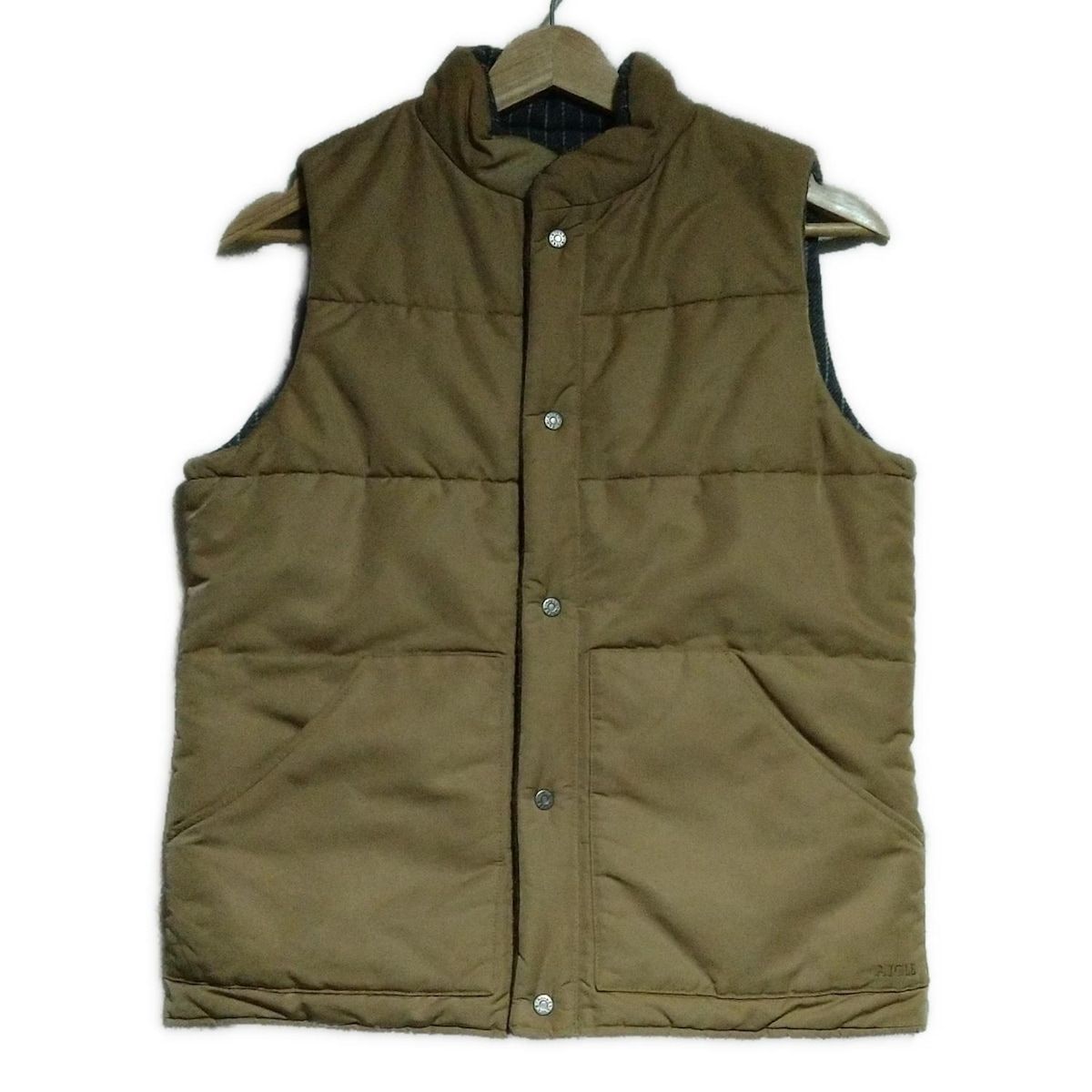 AIGLE エーグル ベスト サイズM レディース - ライトブラウン リバーシブル|中綿