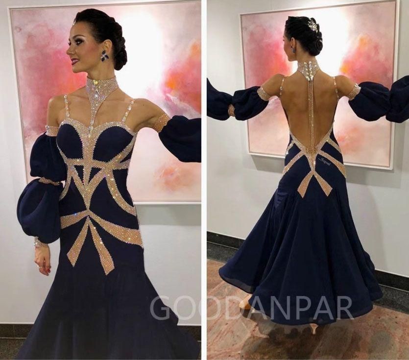 オーダーメイド　社交ダンス衣装　スタンダードドレス ラテンドレス　色変更可 オーダーメイド 社交ダンス衣装 色変更可 スタンダードドレス 羽根 高