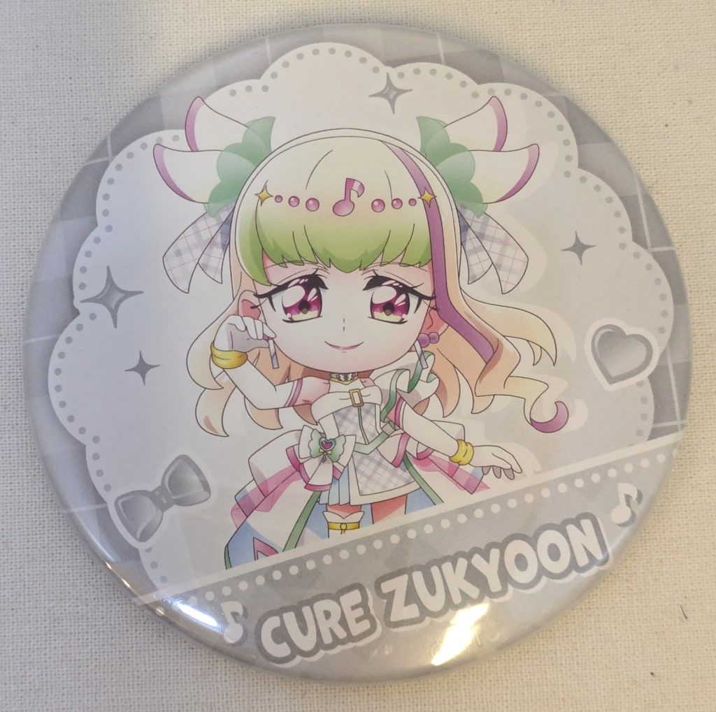 キミとアイドルプリキュア　ドリームステージ　キュアズキューン　SD 缶バッジ 新品】キミとアイドルプリキュア♪ ズキューンキッス 缶バッジ