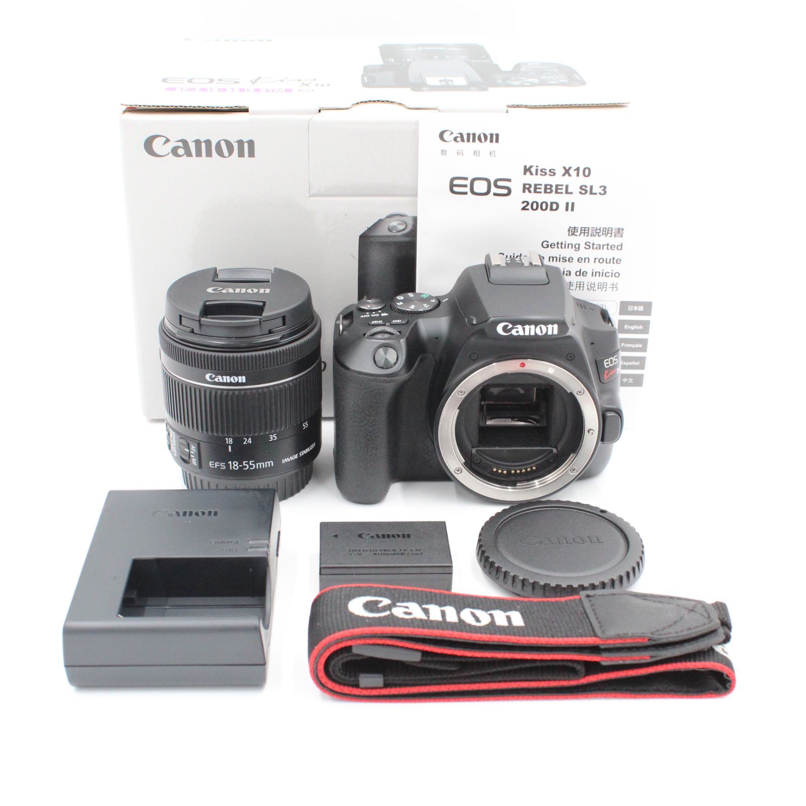 元箱付き。☆新品級☆ CANON キャノン EOS Kiss X10 標準ズームキット ブラック - メルカリ