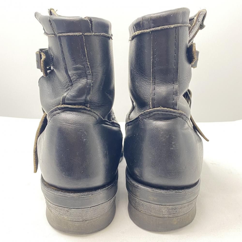 中古】70s～80s CHIPPEWA プリント黒タグ ショートエンジニアブーツ