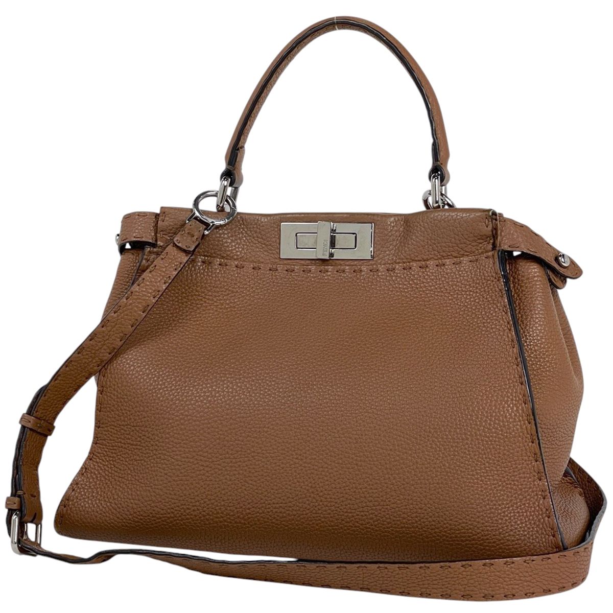 FENDI フェンディ セレリア ピーカブー ミディアム ブラウン FENDI フェンディ セレリア ピーカブー ミディアム ブラウン 161