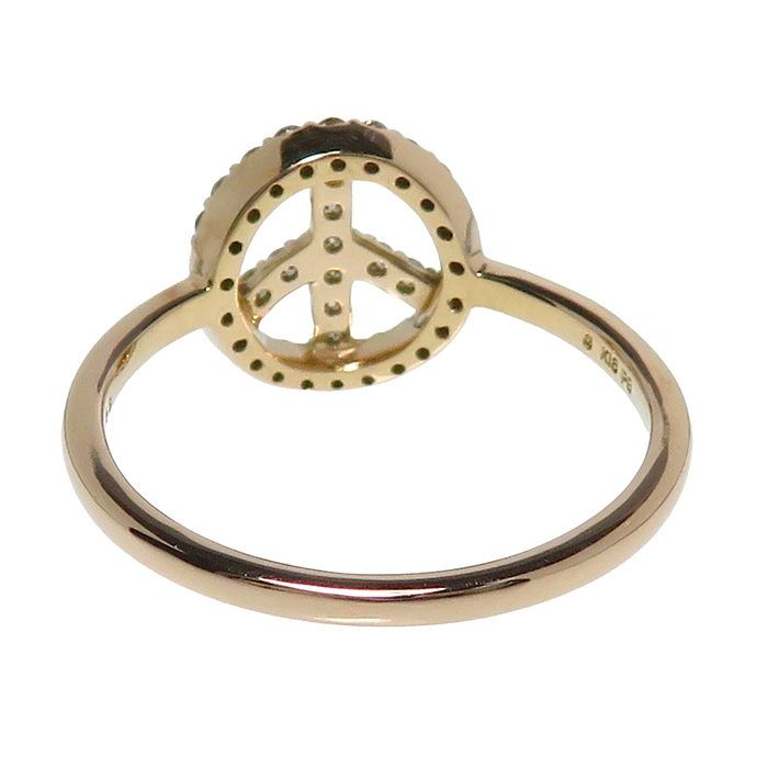 恵みの時 リング・指輪 ピースマーク 平和の象徴 K18PG ダイヤモンド