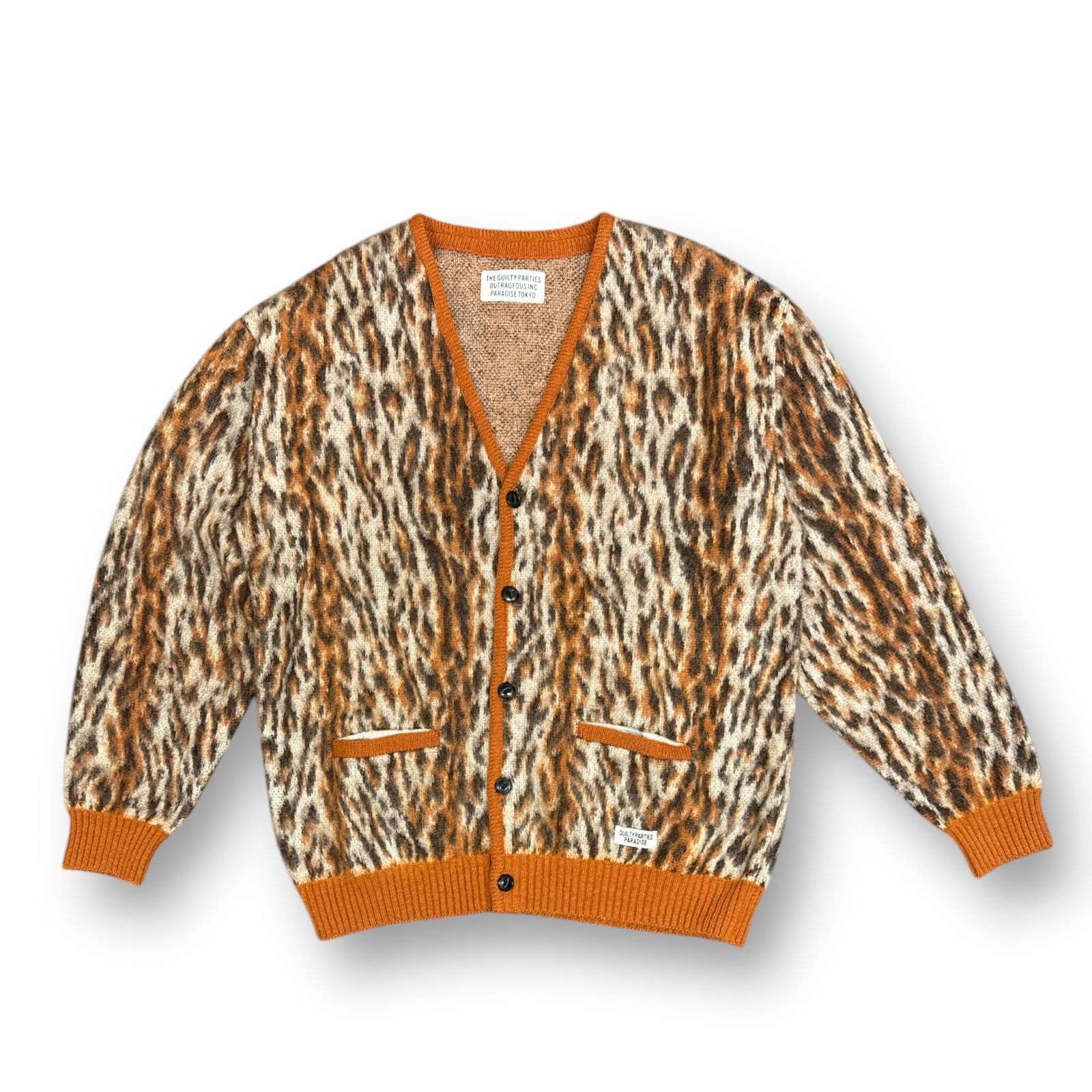 定価48400円 WACKO MARIA 22AW LEOPARD MOHAIR CARDIGAN レオパード モヘアニット カーディガン  22FW-WMK-KN13 ワコマリア XL 79405A4 - メルカリ