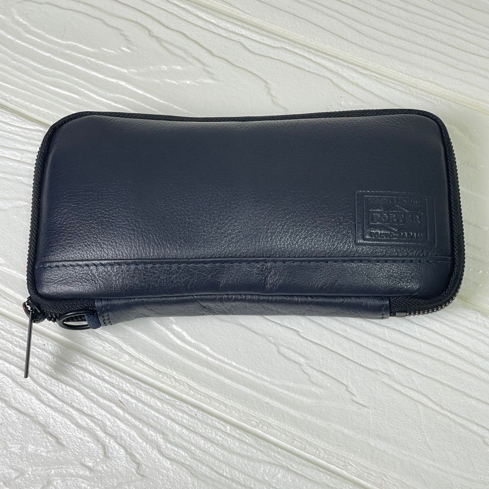 ポーター PORTER ディライト ラウンドファスナー 長財布 ネイビー 日本