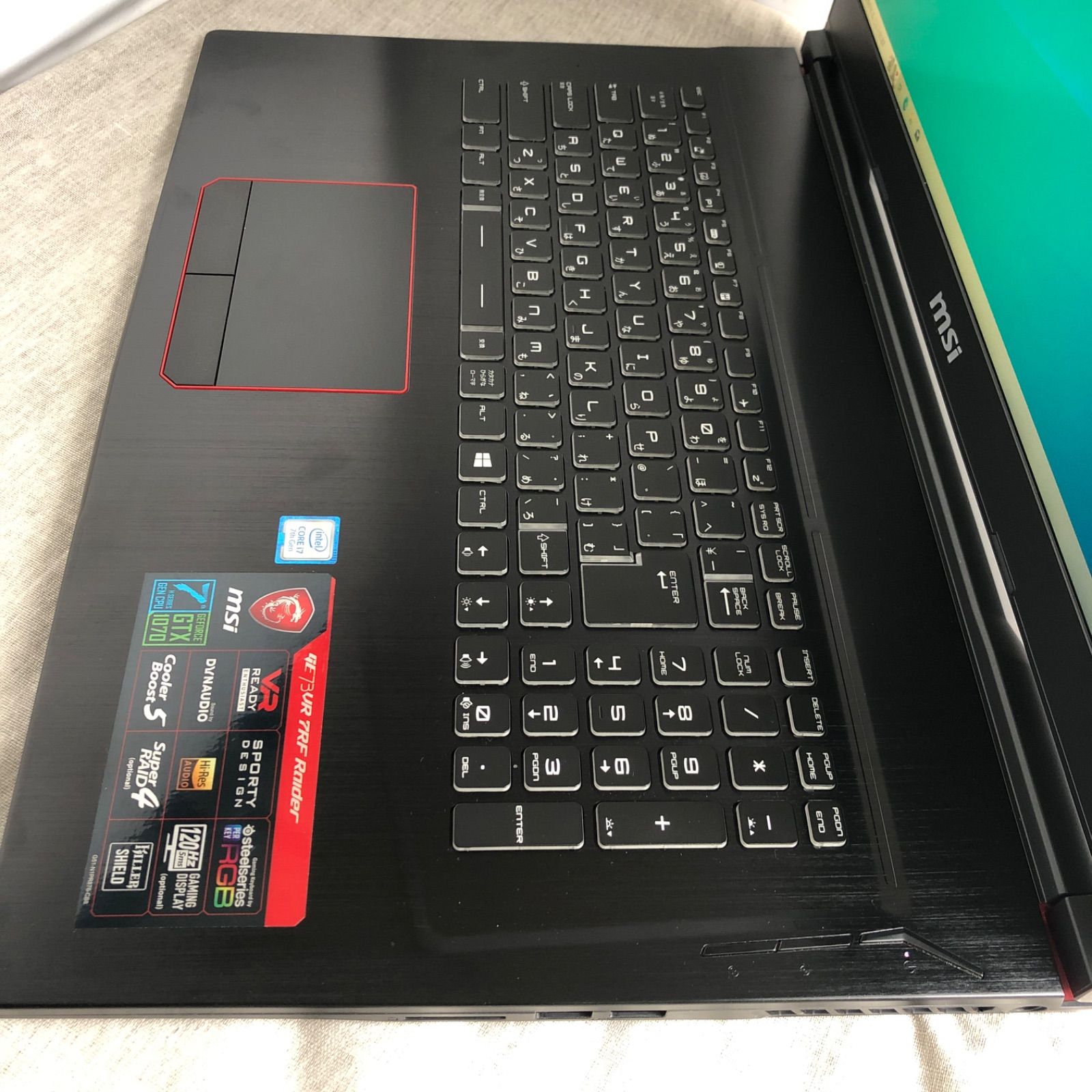 MSI ゲーミングノートPC / core i7-7700HQ GTX1070