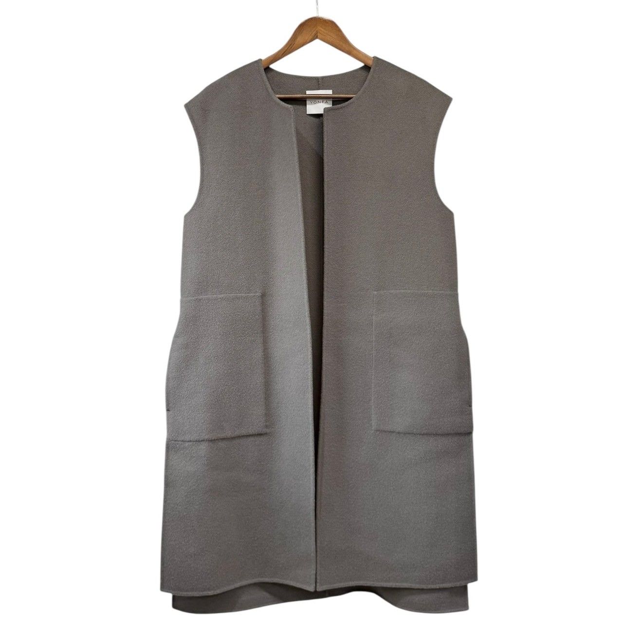 YONFA ヨンファ ロングウールジレ ライトグレー