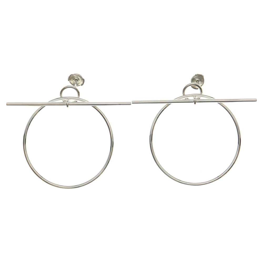 HERMES エルメス ループMM ピアス シルバー Ag925 SV アクセサリー