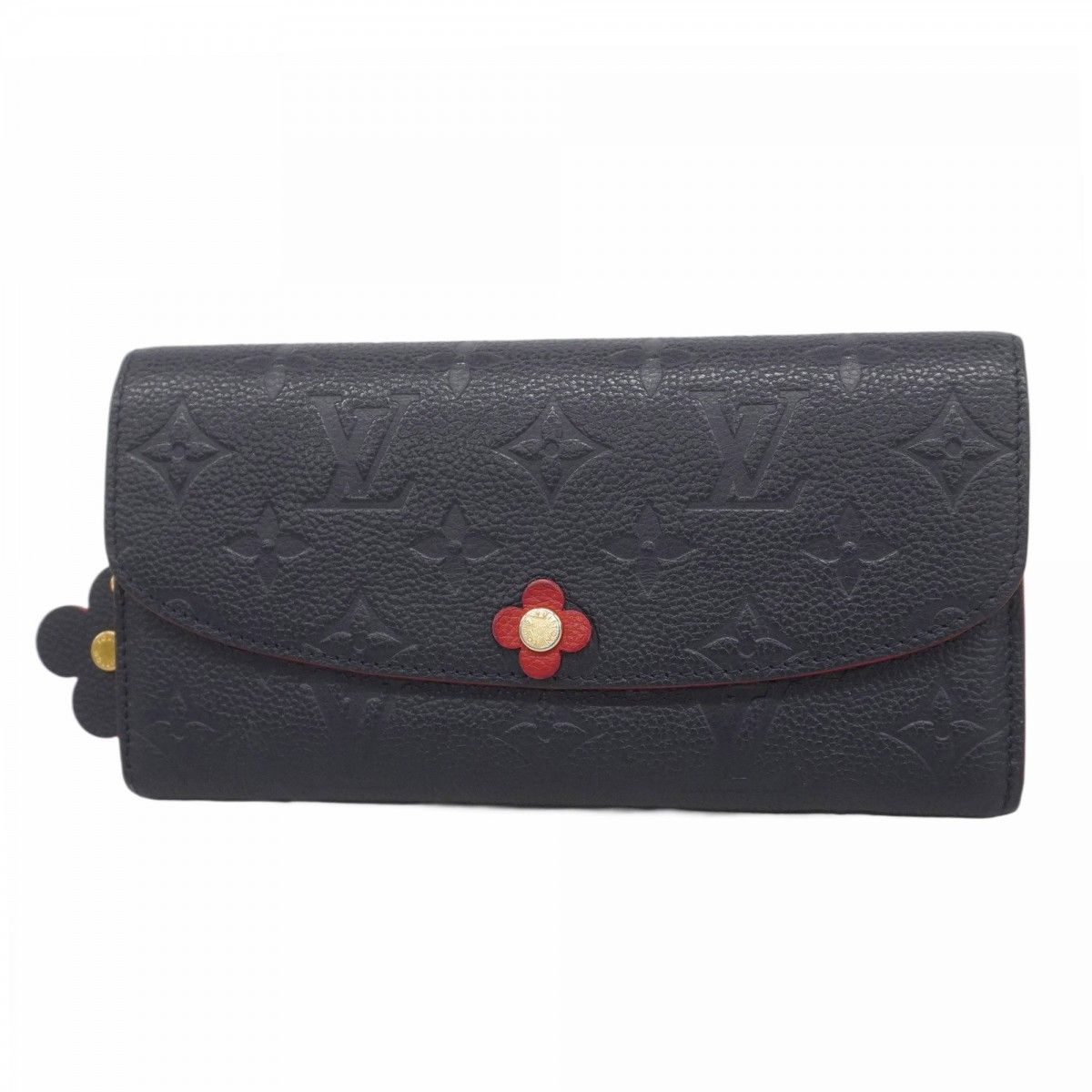 ルイヴィトンエミリーフラワーチャームモノグラム長財布134