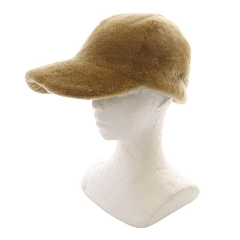 カールドノヒュー ムートンキャップ 帽子 57-60cm 茶色 - メルカリ