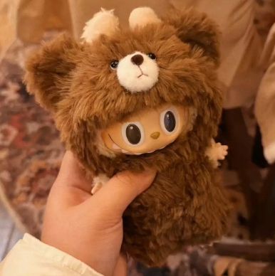 新品2点セット くま熊labubuラブブぬいぐるみ服17cm着せ替え着ぐるみ 新品 2点セット くま熊labubuラブブぬいぐるみ服17cm 着せ替え