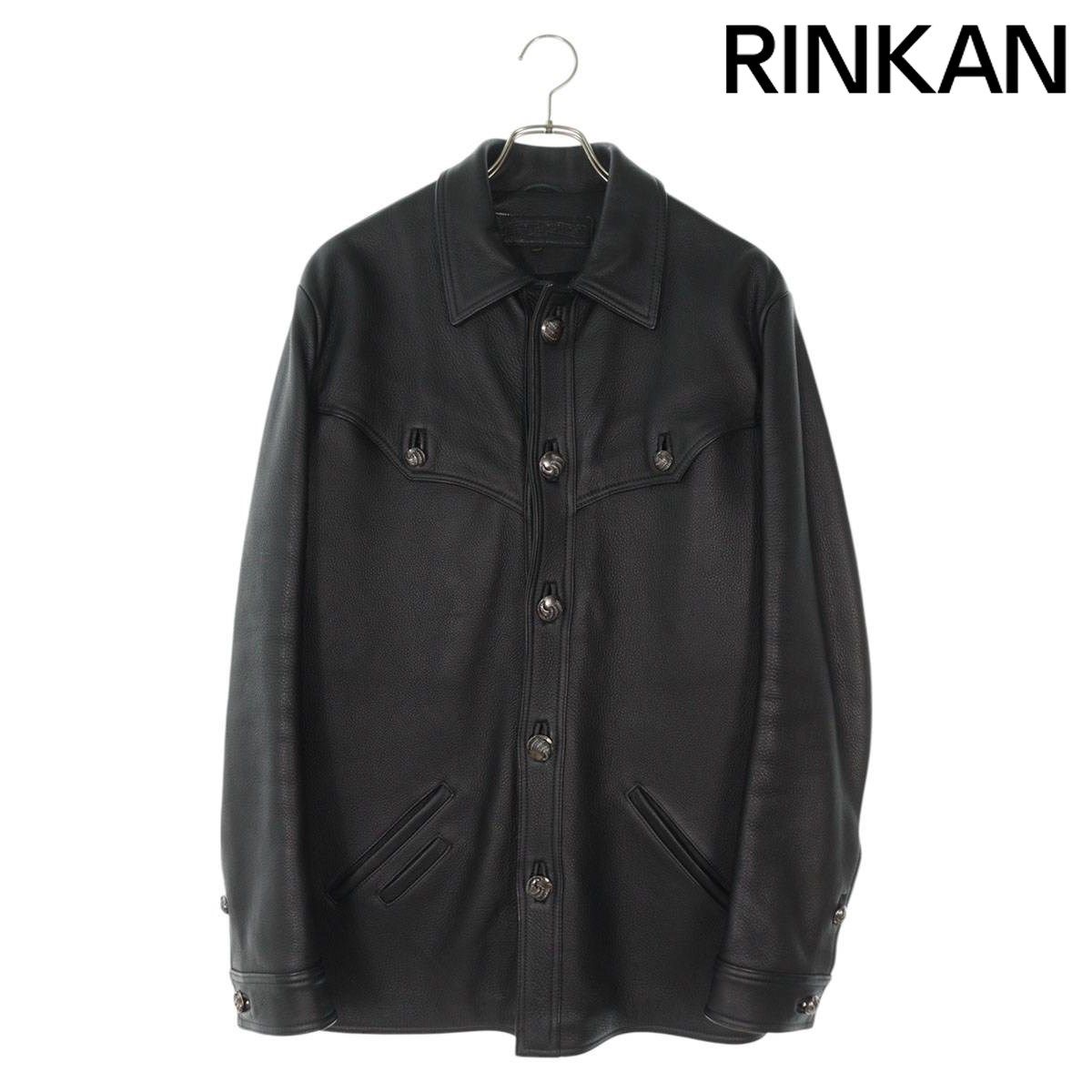 クロムハーツ  HUNTING JACKET/ハンティング クロウボタンレザージャケット メンズ M