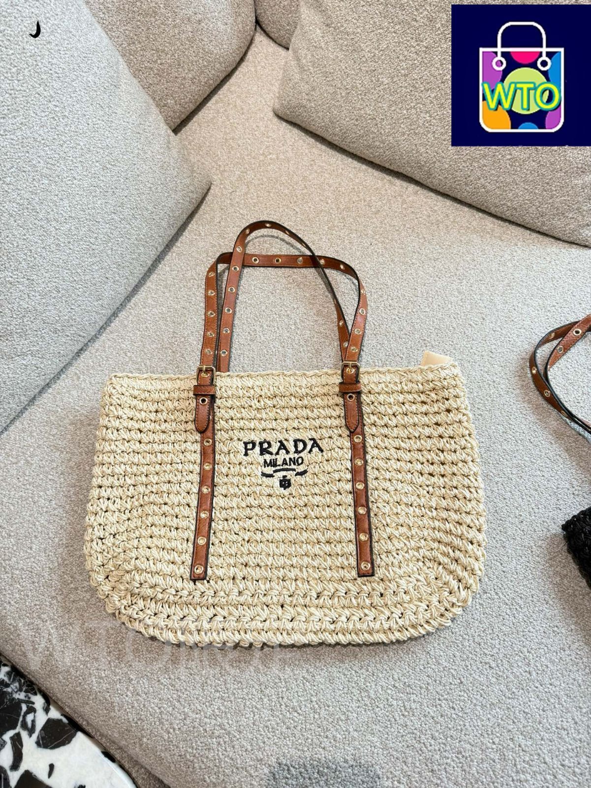 【送料関税込み】PRADA Straw トートバッグ 今日特価】Prada Straw Bag プラダ ストローバッグ - メルカリ