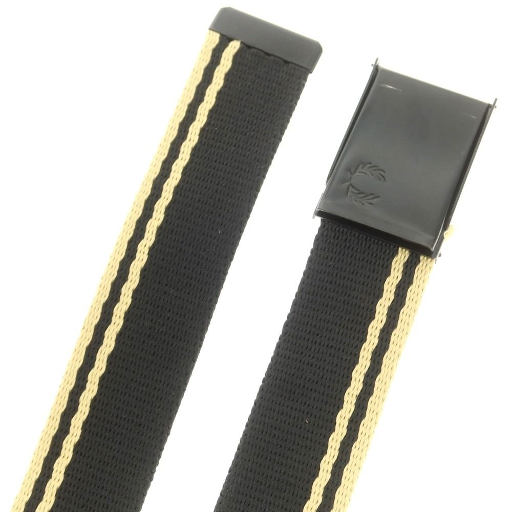 中古】フレッドペリー FRED PERRY ライン ベルト ブラックx