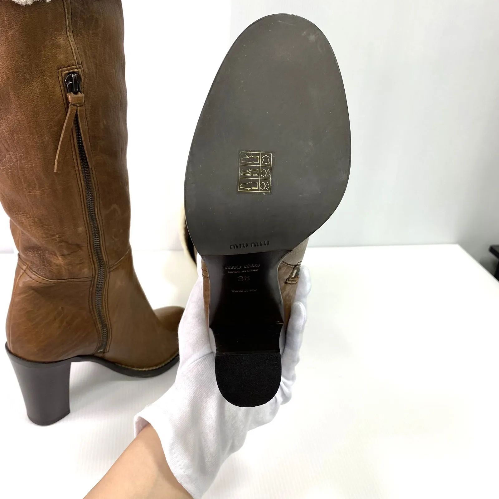 【本日お値下げ】miumiu★ロングブーツ34 本日お値下げ】miumiu☆ロングブーツ34