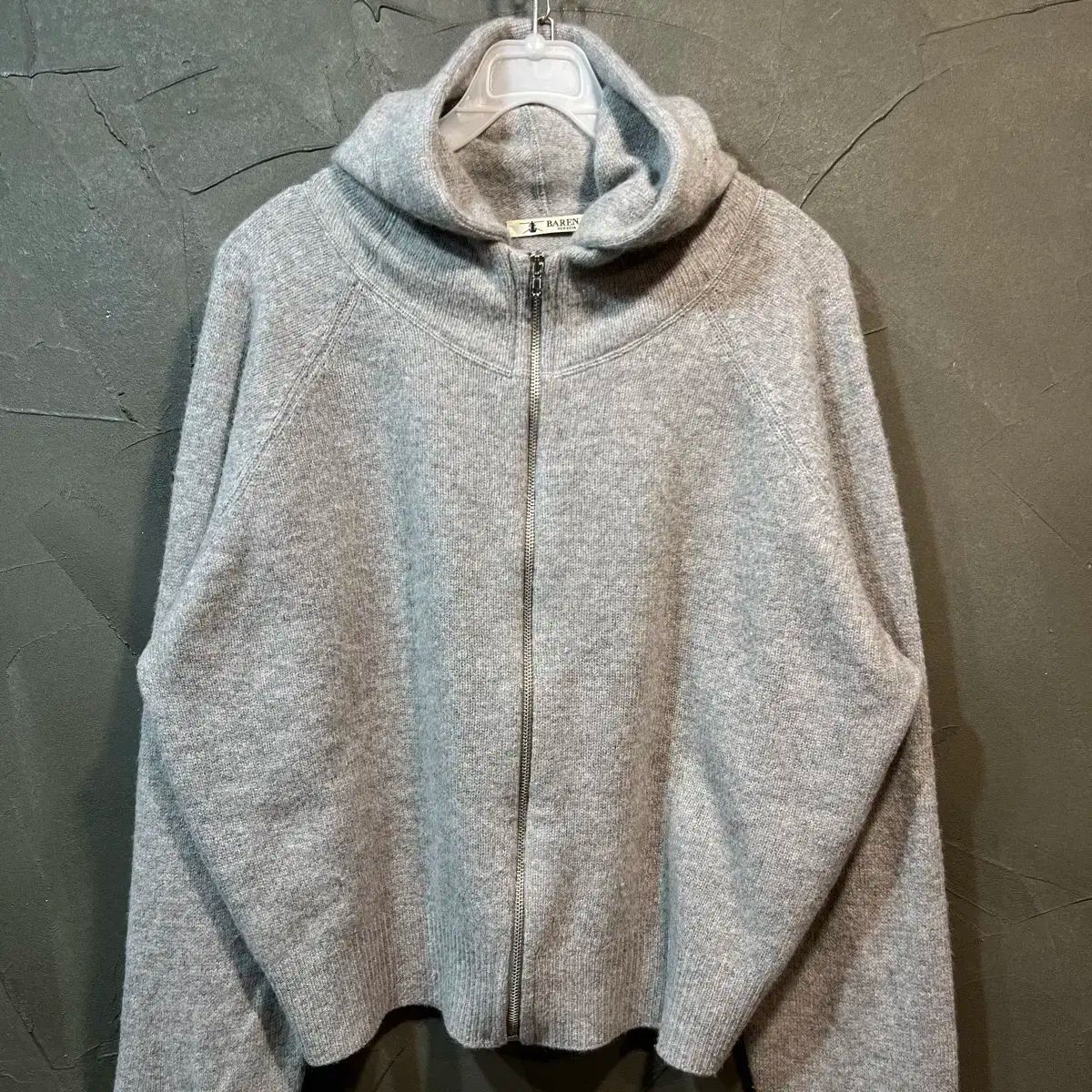 S BARENA Venezia ヴァレンナ ヴェネツィア ニット ジップアップパーカー フード付き グレー