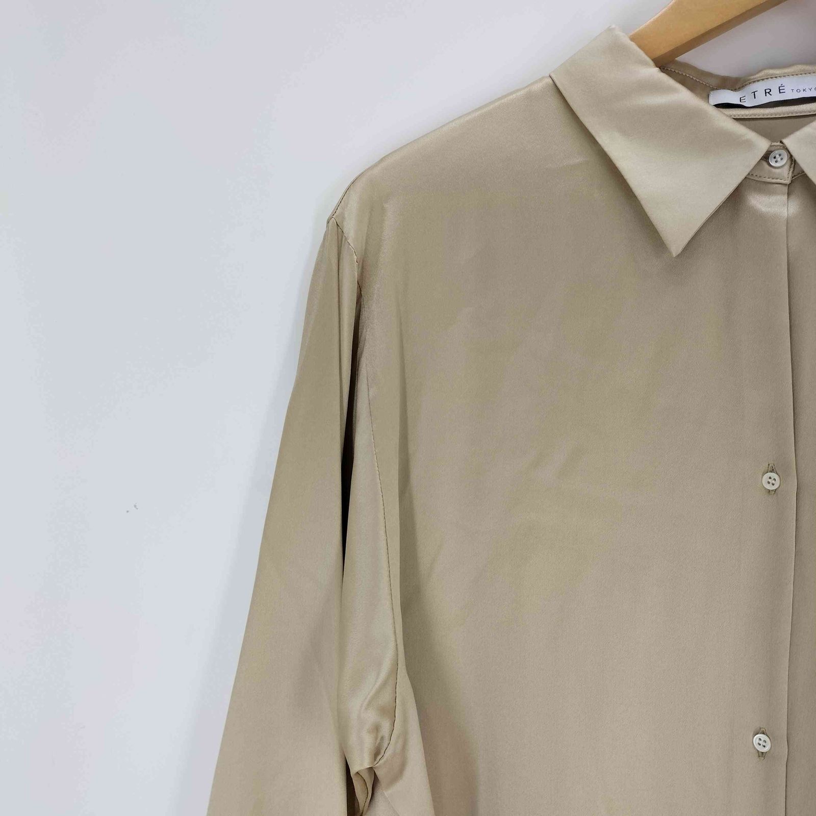 エトレトウキョウ ETRE TOKYO ボックスシルエットシルクシャツ