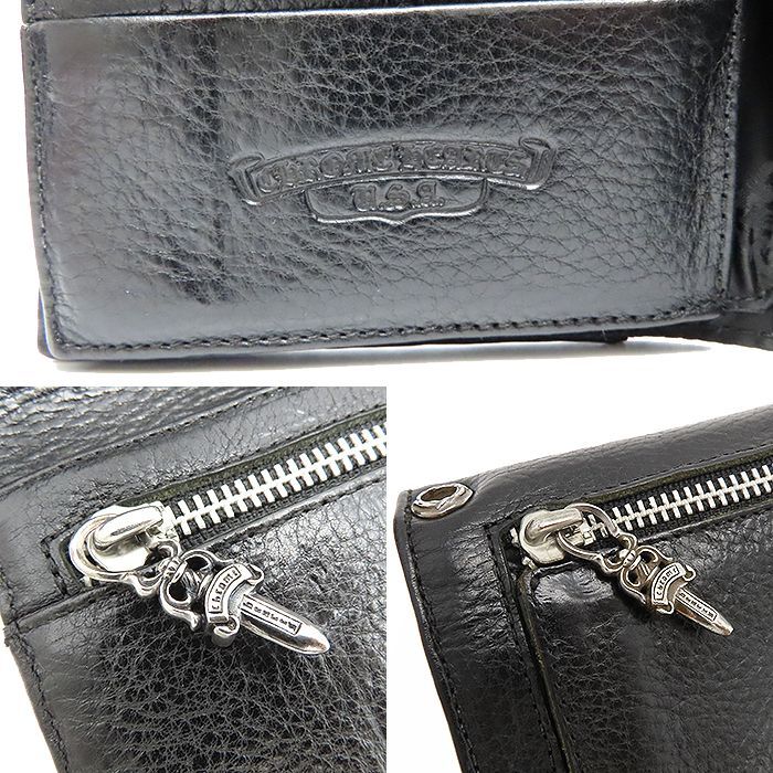 SOLD！クロムハーツ 財布 ウェーブ ウォレット クロスボタン